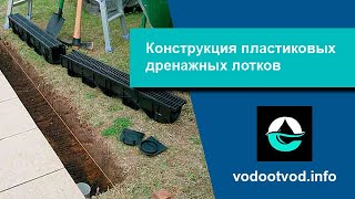 Конструкция пластиковых водоотводных лотков