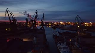 Gdansk Shipyard by Night [Stocznia Gdańsk Nocą] [FromAbove]