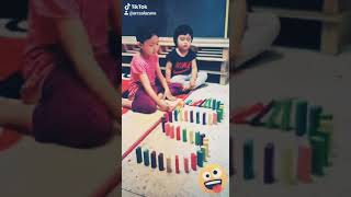 #kids #domino #kidsplay Dominoes Slow Motion