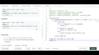 Longest Common Subsequence - Leetcode 1143 - Python