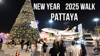 [4K] Pattaya New Year 2025. Walk along Terminal 21. Thailand