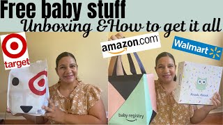 2022 FREE BABY REGISTRY GIFT BAGS  (UNBOXING & HOW TO GET IT ALL)