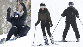 Kourtney Kardashian Teaches Corey Gamble How To Ski, Unsuccessfully