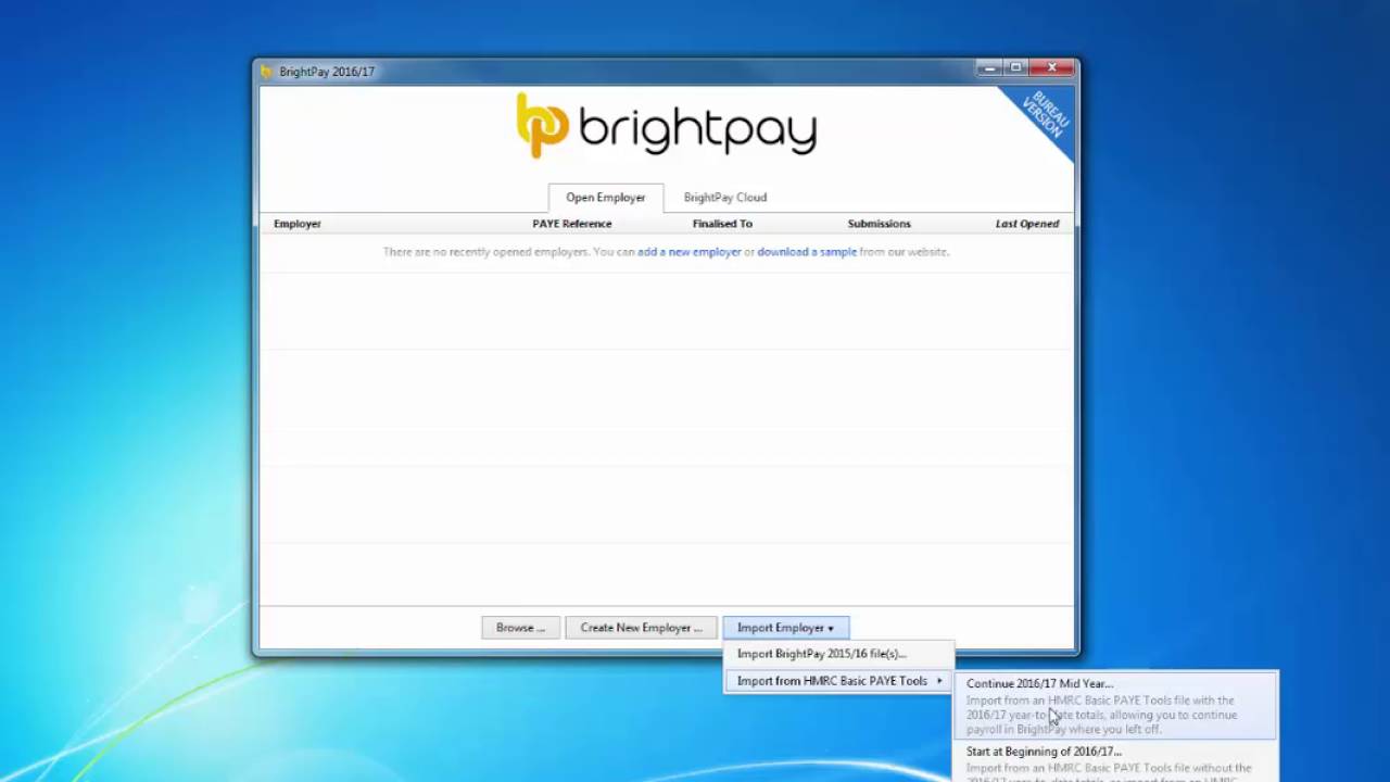 Importing Employees Into Brightpay From Hmrc Basic Paye Tools Youtube