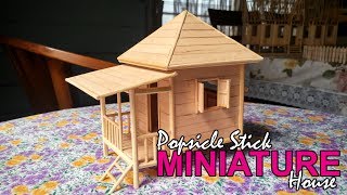 Popsicle Stick Miniature House // Beach House // CUSTOM MADE