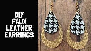 How To Make Faux Leather Earrings on A Cricut