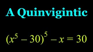 A QuinVigintic Equation (A 25K Special!)