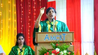 Speech of Dr. Thamaraiselvi S, Vice Chancellor of Thiruvalluvar University in MirA Graduation 2021