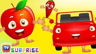 Learn RED Colour with Funny Egg Surprise & RED Color Song | ChuChuTV Surprise Eggs Colors for Kids