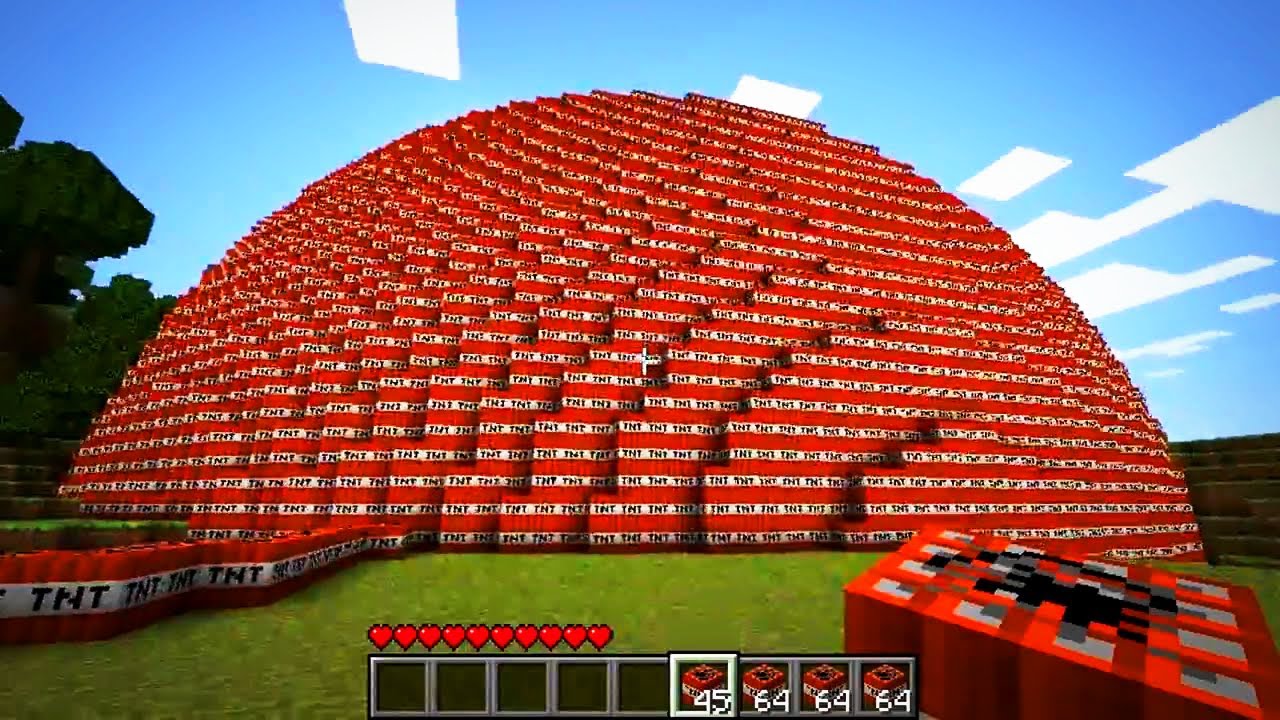 Minecraft Enormous Ball Of 4 347 686 Tnt Explosion With Aftermath