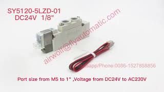 SMC SY5120-5LZD-01 Pneumatic Control Solenoid Valves 5/2 Way 0.15-0.7Mpa