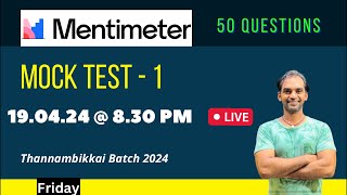 Mock test 1 | Menti Quiz 2024 live