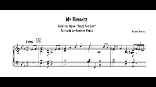 (Head Transcription) My Romance by Hampton Hawes [jazz piano transcription]