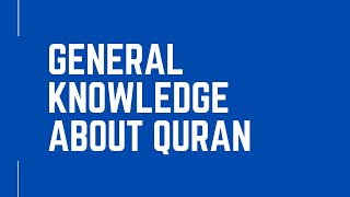 Quran MCQS in English // Quran questions with answers // islamiat quizz for kids