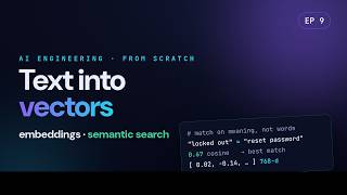 Ep9 · Text Into Vectors — Embeddings & Semantic Search from Scratch (Python)