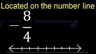 Located  -8/4 on the number line , locate negative fraction on the number line . represented