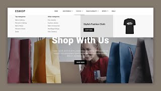 Simple & Responsive Mega Drop Down Menu | HTML, CSS & JS