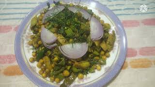 Nungsihidak - Mangan Kanghou | Mint and dry pea stir fry