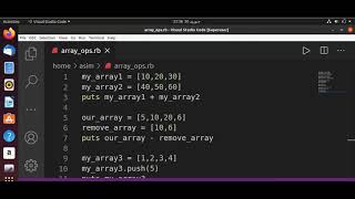 Operations on Arrays In Ruby