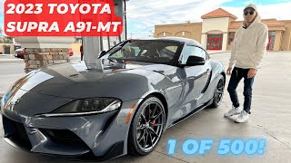 Taking delivery of my 2023 Toyota Supra A91-MT Edition! (CU later Grey)