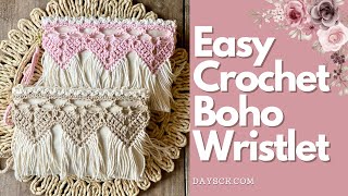 Easy Boho Crochet Wristlet~perfect for craft fairs & markets!