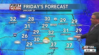 KFYR First News at Six Weather 01/23/25