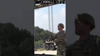 Process of reloading rockets on the M270 MLRS