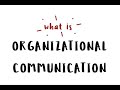 What is Organizational Communication? 2.0