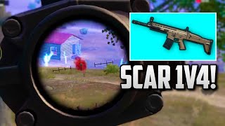 SCAR 1V4 SQUAD WIPE! | PUBG Mobile FPP Highlights