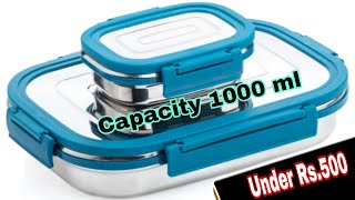 Best tiffin under 500 | Stainless steel lunch box | Tiffin for kids 2 compartment tiffin leak proof