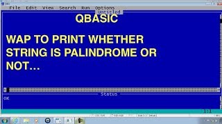PALINDROME STRING OR NOT