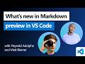 What's new in Markdown preview in VS Code