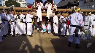 2018年内海八幡神社 秋季例大祭。馬木太鼓台 櫓の氏。