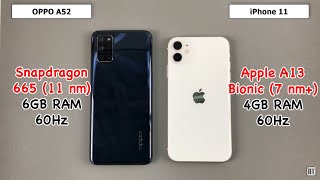 OPPO A52 vs iPhone 11 Speed Test, Display Test, Camera Test