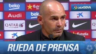 Rueda de prensa de Paco Jémez tras el FC Barcelona (5-2) Rayo Vallecano