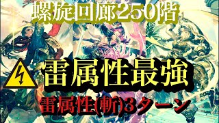 【ロマサガrs】螺旋回廊250階 雷属性(斬)編成3ターン討伐