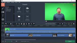 Using a green screen with Movavi video editor