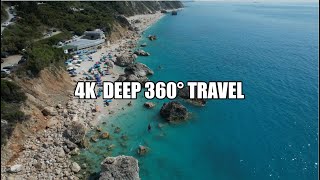 🎵 Deep House Drone 4K Footage 📍 Megali Petra Beach, Lefkada, Greece