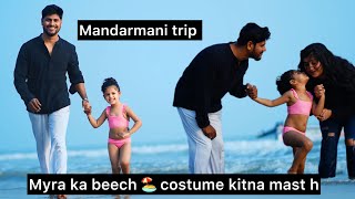 Mandarmani trip m myra ka beech dress dekho ❤️🏖️kitna swt lag rhi h myra ❤️kitne din bad trip p aye