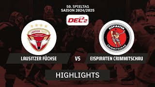 DEL2: Lausitzer Füchse vs. Eispiraten Crimmitschau I Highlights - 50. Spieltag | SDTV Eishockey