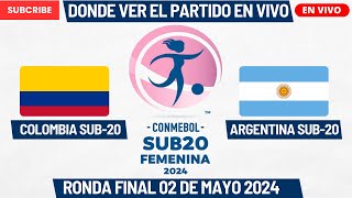⚽️Colombia vs Argentina⚽️Dónde Ver El Partido EN VIVO|CONMEBOL Sub-20 Femenino 2024| Ronda Final 4