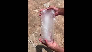 freezing water with cotton makes the ice last longer