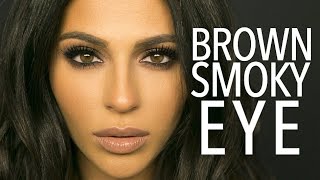 Brown Smokey Eye Makeup Tutorial | Teni Panosian