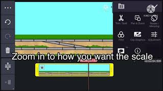 How to make engines move past screen in KineMaster.
