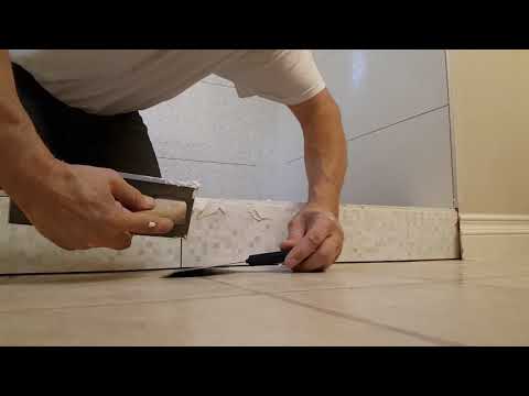How to grout unfinished tile edge How to grout unfinished tile edge