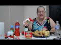 Chicken cheese fried taco andserranos peppers eating show #foodie #mukbang #eatingshow