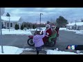 North Country Santa Claus spreads holiday cheer on a motorcycle