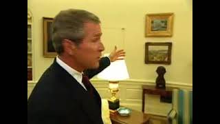 George W  Bush - tumbles through tour (Oval Office)