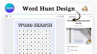 How to make a word search in canva (Brain Challenge)