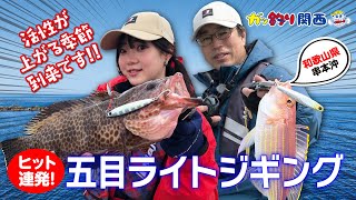 五目以上！何が釣れるか？串本沖のライトジギング（ガッ釣り関西/2024年5月11日放送）